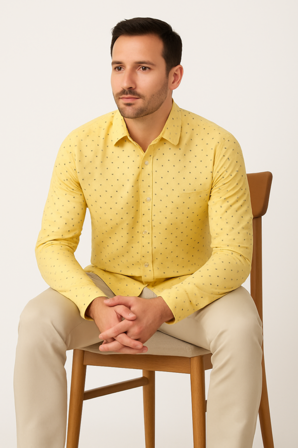 Printed Yellow Shirt - Image 2