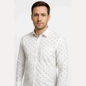Printed White Casual Shirt