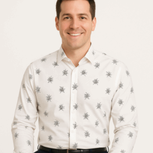 Printed White Shirt