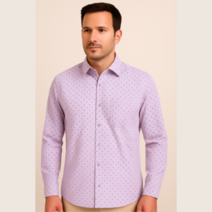 Printed Formal Purple Shirt