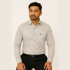 Printed Cream Formal Shirt