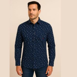 Printed Blue Shirt
