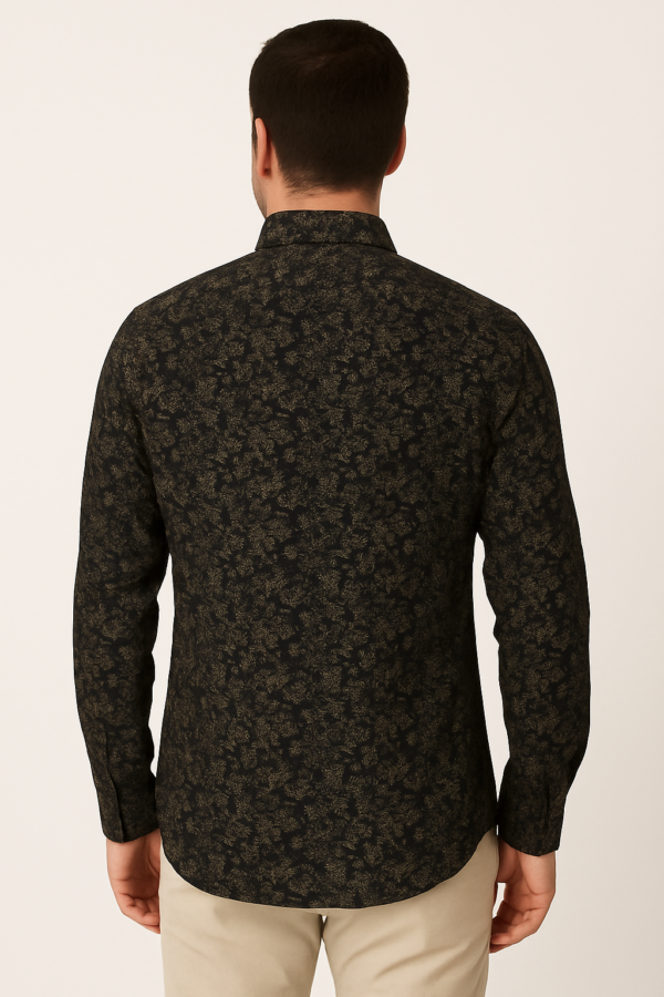 Printed Black Formal Shirt - Image 4