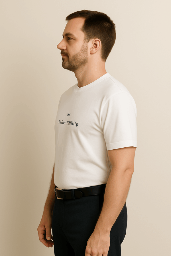  White Cotton T-Shirt - Image 2