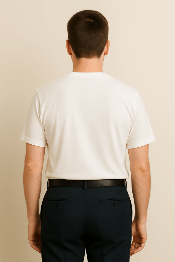  White Cotton T-Shirt - Image 3
