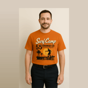Styles Orange Cotton T-Shirt